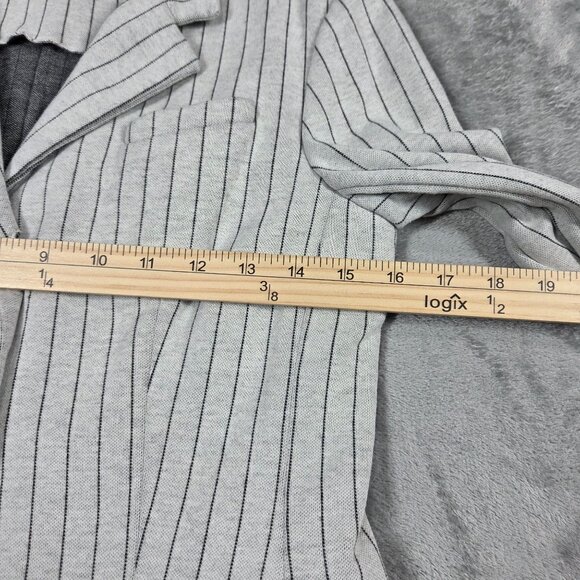 Rag & Bone Blazer Womens 2 Slade Gray Pinstripe Ponte Knit Jacket - Picture 8 of 11